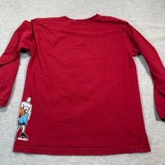 AND1 Shirt Men M Maroon Long Sleeve Take A Shot Jack In Box Graphic Vintage Y2K