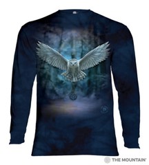Awake Your Magic-Long-Sleeve Shirt-Mountain Brand-Snowy Owl-Fantasy-Small-3X