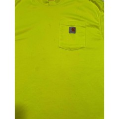 Carhartt Force Mens Relaxed Fit Pocket T-Shirt Neon Yellow Hi-Vis Large L