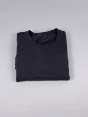 BYLT Premium Basics Men’s T-Shirt Large L Dark Grey Basic Crew Split Hem Tee