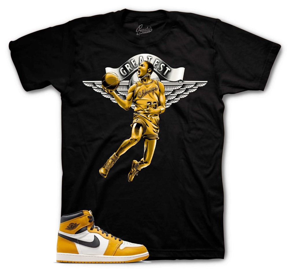 Shirt To Match Jordan 1 Yellow Ochre Shoes – Greatest Tee