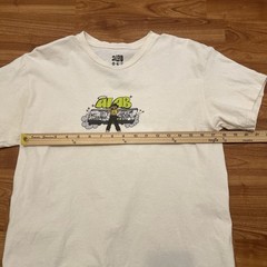 ALAB Graphic T Shirt Mens Medium White Streetwear Y2K Unisex Skater Tee