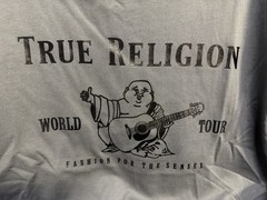 True Religion Men’s Tee T Shirt Metallic Buddha Iron Gate Size L Large NWT