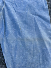 1990s Vintage Grunge Denim Trousers Light Blue Ankle-length Medium
