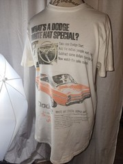 Goodfellow White & Orange Dodge Dart Graphic T-Shirt Medium