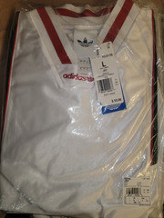 NEW MEN’S ADIDAS ORIGINALS TREFOIL PANEL JERSEY SHIRT ~ SIZE LARGE #KE0156
