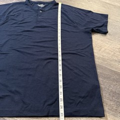 J.Crew Performance Henley Shirt Men’s Large Navy Blue Short Sleeve Stretch Tee