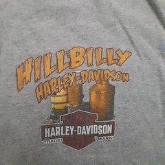 Harley Davidson T Shirt Mens L Gray Hillbilly HD Gatlinburg TN Motorcycles Biker