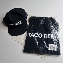 Taco Bell Bundle Black Graphic T-Shirt XL Slim Fit and Adjustable Baseball Hat