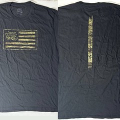 NWT What The Fin Shirt Mens XL Black Camo American Flag Patriotic Fishing Tee