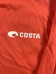 Costa Del Mar Long Sleeve T Shirt Orange Large Born On The Water Graphic