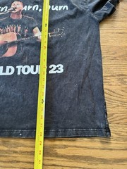 Zach Bryan Shirt Mens XL Washed Black Burn Burn World Tour 2023 Distressed