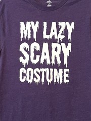 Celebrate Halloween T Shirt Purple My Lazy Scary Costume Size M 38-40