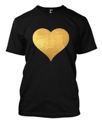 Gold Foil Heart – Valentine’s Day Love Romantic Men’s T-shirt