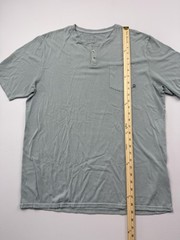 Free Fly Shirt Mens XL Gray Striped Bamboo Henley Pocket Tee Lightweight