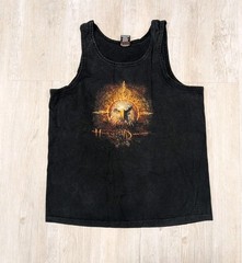 Vintage 90s Harley Davidson Eagle Ann Arbor MI Tank Top T-Shirt Size L Black USA