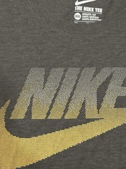 Nike The Nike Tee Men’s Size 2XL T-shirt Dark Grey Yellow Swoosh
