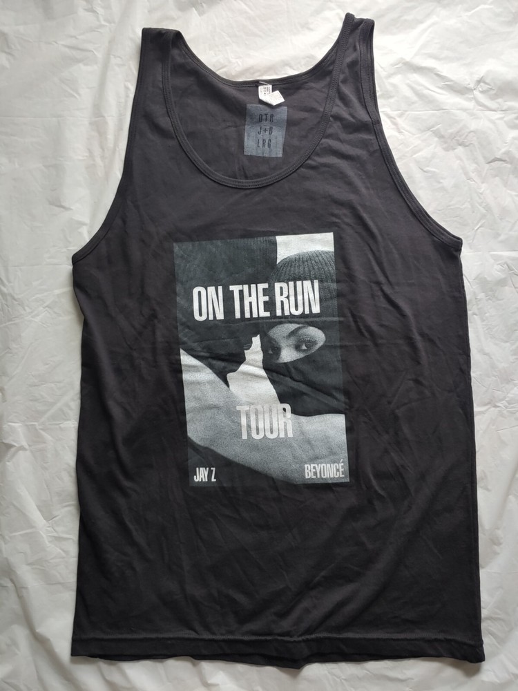 Jay Z + Beyoncé On The Run Concert Tour 2014 Tank Top T-Shirt – Size Large / L