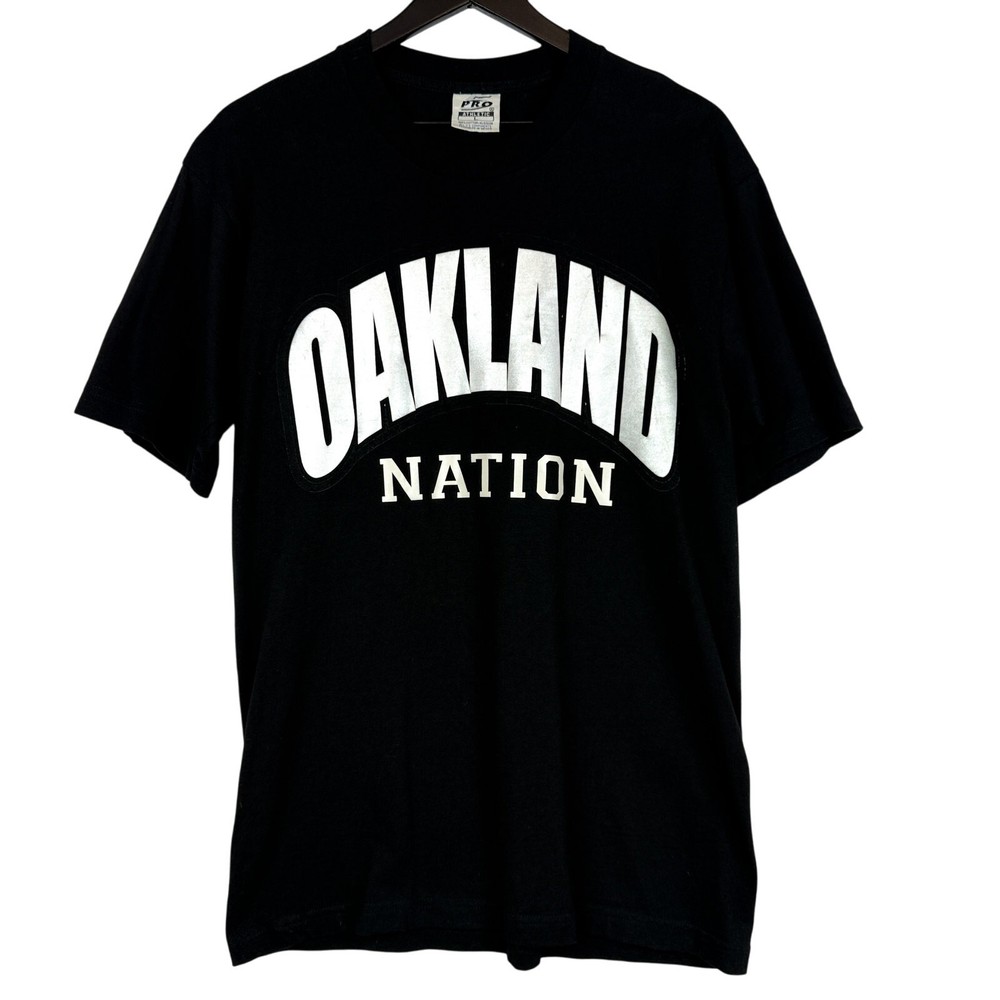 Vintage 90s Oakland Nation Raiders Black Pro Athletic – Mens L