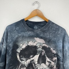 The Mountain T-Shirt Men’s Size XL Gray All Over Print Skull Crew Neck