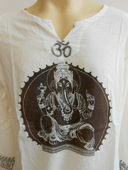 Ganesh Ganesha OM Men’s T Shirt Hindu India Pale White L XL 2XL Grd