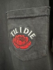 Trillblazin Rose City Til I Die Men’s M TID POCKET TEE – WASHED BLACK