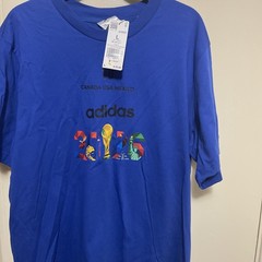 Adidas Mens Linear T-Shirt Team Royal Blue Cotton Graphic Logo print 2026 wc 10