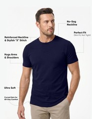 JMIERR Men’s 3 Pack Cotton Hipster Hip Large, A-navy Blue/Light Grey/Sky Blue