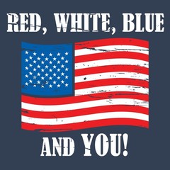 Red, White, Blue And You Sarcastic Humor Graphic Novelty Funny T Shirt