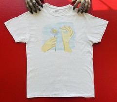 ALAB White T-shirt “F**k This & That” Flower Picking Funny Graphic Tee Sz Medium