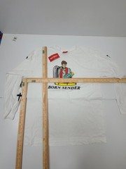 Nelk Boys Full Send Born Sender Long Sleeve Shirt Men’s Large White Beer Tee