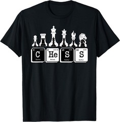 Funny Chess Set Pieces Periodic Table Board Game Player Gift T-Shirt Small