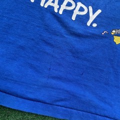 Vintage Don’t Work Be Happy Shirt Mens XL Blue 80S 90S Party Animal Tee USA