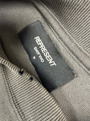 Represent Shirt Mens Medium Louder Than Hell Gray Grim Reaper Lightning Skull