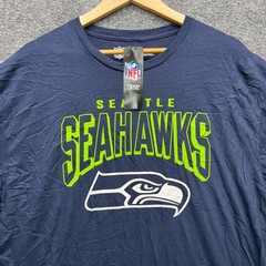 NFL Team Apparel Seattle Seahawks T-Shirt Mens XL Navy Short Sleeve Athletic