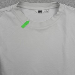 Uniqlo T-Shirt Mens Large Airism Oversized Crew Neck Tee White Short Sleeve