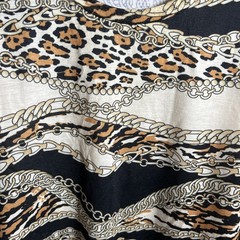 Guess 2XL Mens 2 Beige Eco Animal Print Tee Shirt