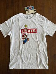 Levi’s x Super Mario Men’s White Graphic Print Crew Neck T-Shirt Size M 2020