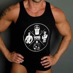 TOM OF FINLAND MENS VEST CENTENARY T SHIRT BLACK TEE SHIRT GAY CULTURE T-SHIRT