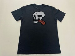 NEW Worn FreeJohn Van Hamersveld Skull Tongue Gray T-SHIRT Size S cotton