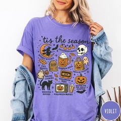 Vintage Halloween Shirt Tis the Season Retro Spooky Fall Pumpkin Unisex Tee