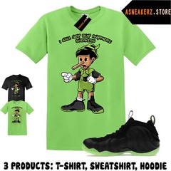Tee Shirt Matching Foamposite One Black Volt Match Sneakerhead Pinocchio T-Shirt