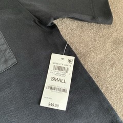 Mode of One Men’s Size Small Mixed Relaxed-Fit French Terry Zip Pocket T-Shirt