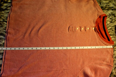 Untuckit mens cottton blend henley long sleeve shirt size XX-Large color orange