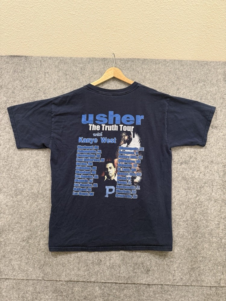VINTAGE 2004 Usher & Kanye West “The Truth Tour” T-Shirt XL RARE VARIATION