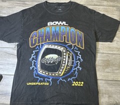PacSun Bowl Champion 2022 Graphic T-Shirt Faded Black Vintage Style Men’s Size M