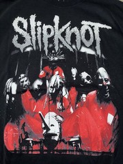 Slipknot T Shirt M Black Surfacing Cover Barcode Logo Double Sided NEW *hole