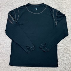 Kuhl Shirt Mens Medium Teal Kommando Crew Neck Long Sleeve Zipped Pocket Tee M