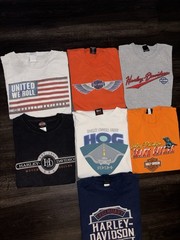VTG Y2K T-Shirt Lot OF 7 Harley Davidson Biker Motorcycle L XL 2XL 3XL