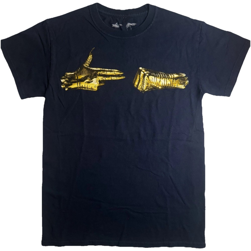 RUN THE JEWELS RTJ3 Navy Blue & Gold Shirt Small